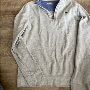 Vineyard Vines Boy’s Light Gray Zip-Up Sweater